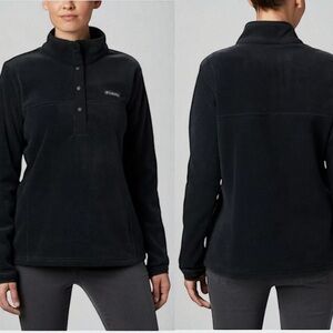 Columbia Women's Black Benton Springs 1/2 Snap Pullover Fleece Size XXL